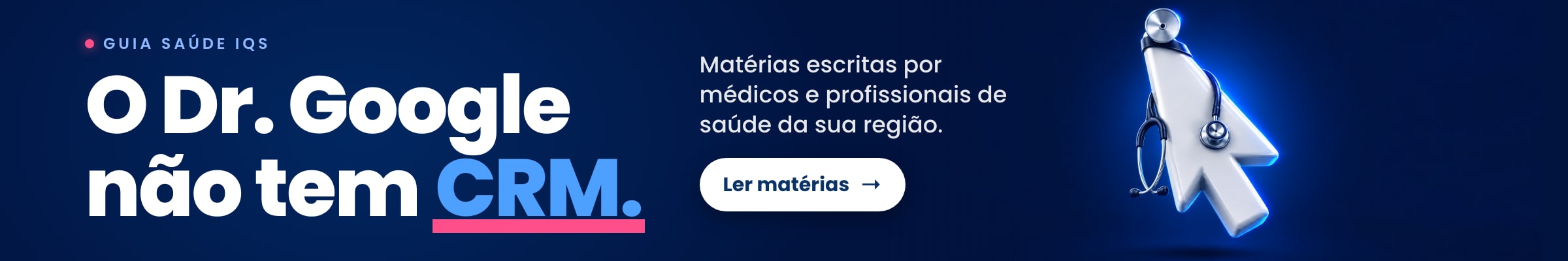 O Dr. Google não tem CRM. Matérias escritas por médicos e profissionais de saúde da sua região. Ler matérias.