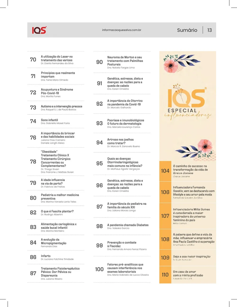 Revista IQS Saúde — Edição 26 — página 12