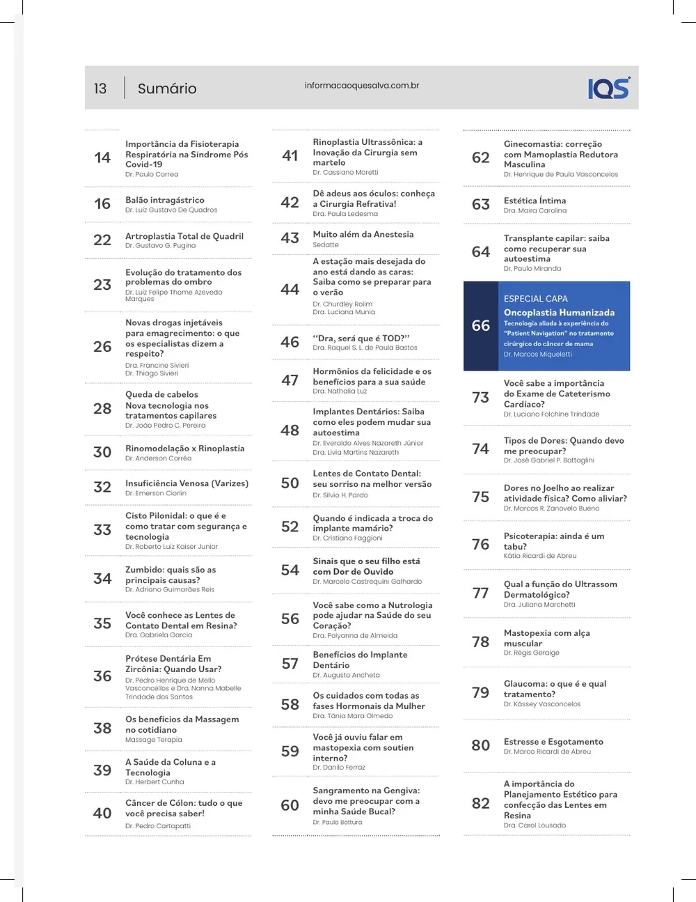 Revista IQS Saúde — Edição 27 — página 12