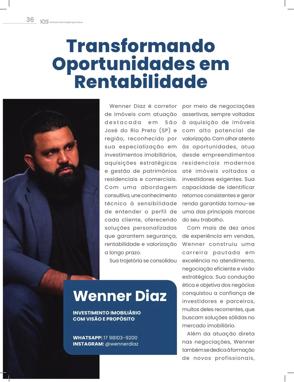 Revista IQS Saúde — Edição 34 — página 36
