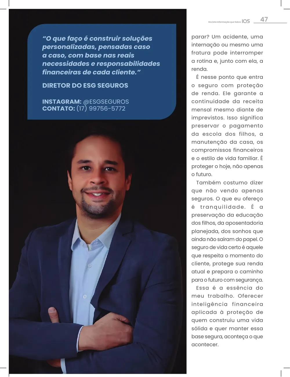 Revista IQS Saúde — Edição 34 — página 47