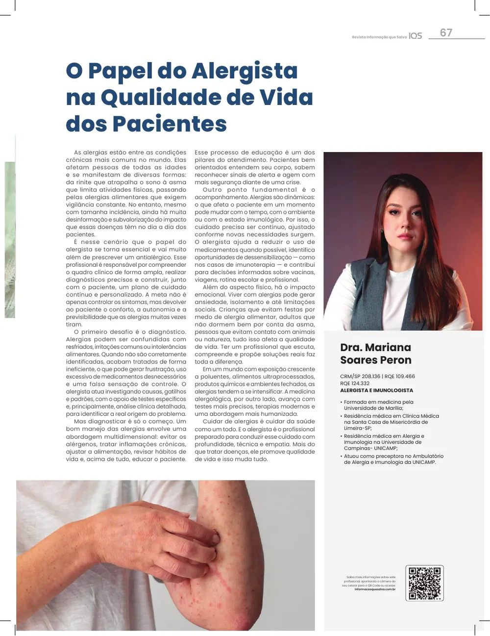 Revista IQS Saúde — Edição 34 — página 67