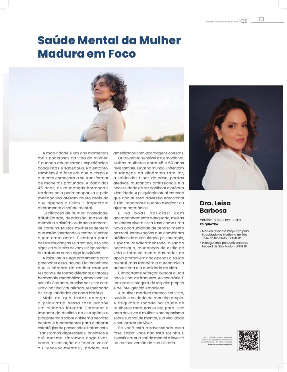 Revista IQS Saúde — Edição 34 — página 73