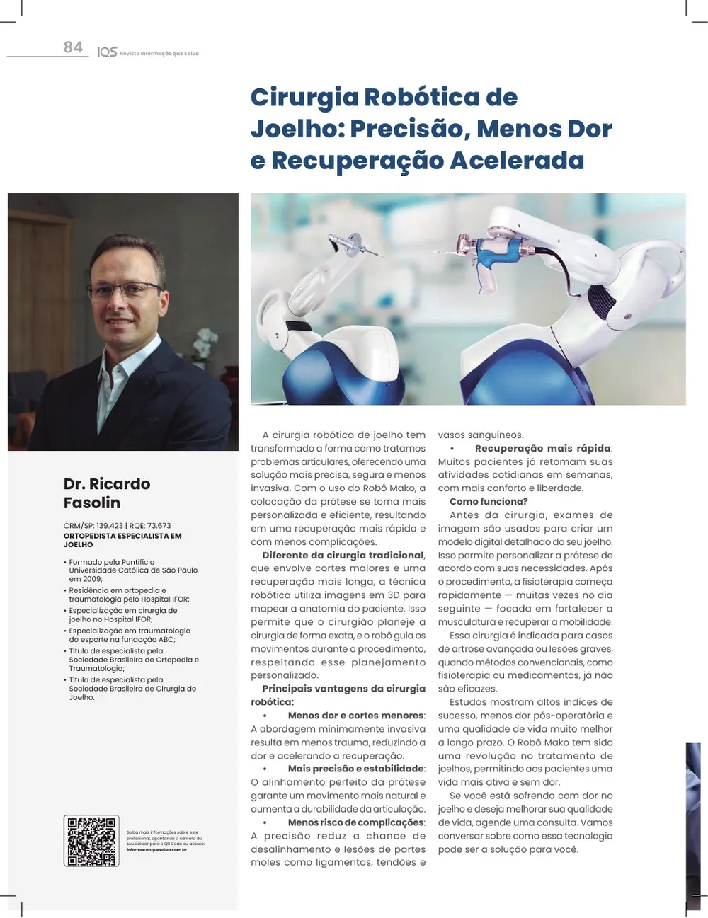 Revista IQS Saúde — Edição 34 — página 84