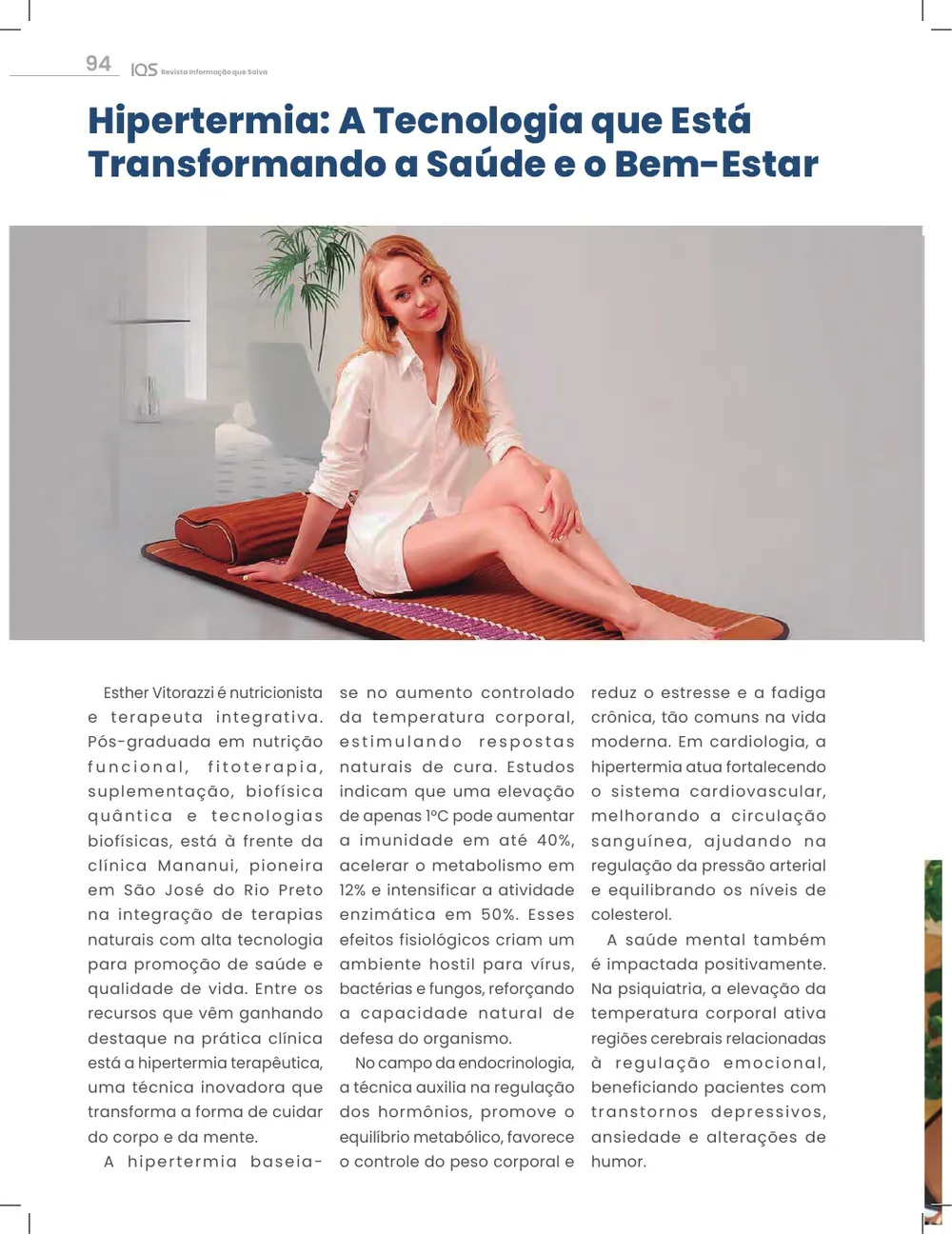 Revista IQS Saúde — Edição 34 — página 94