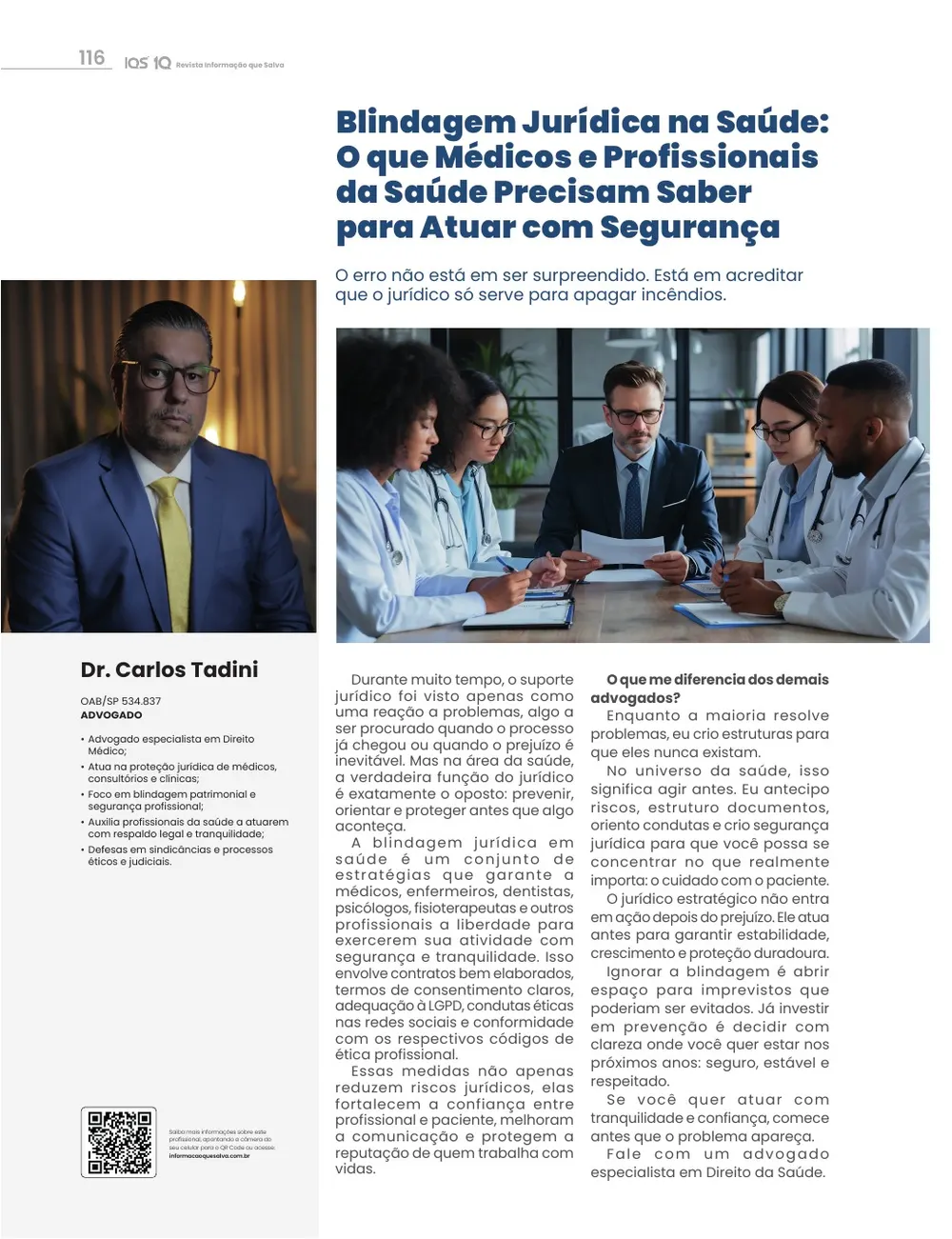 Revista IQS Saúde — Edição 35 — página 116