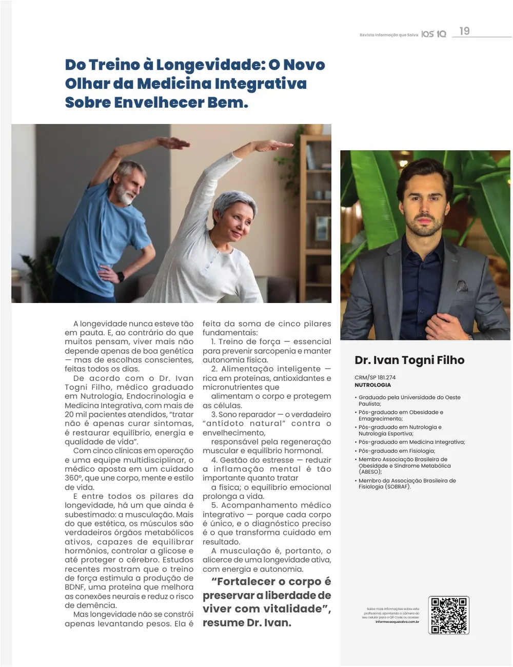 Revista IQS Saúde — Edição 35 — página 19