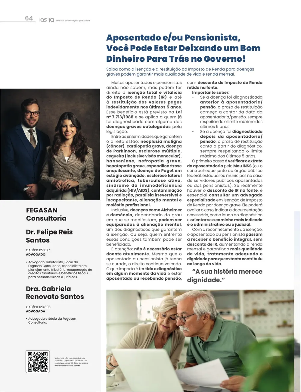 Revista IQS Saúde — Edição 35 — página 64