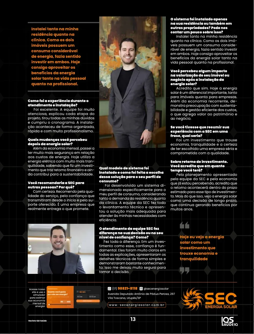 Revista IQS Saúde — Edição 36 — página 13