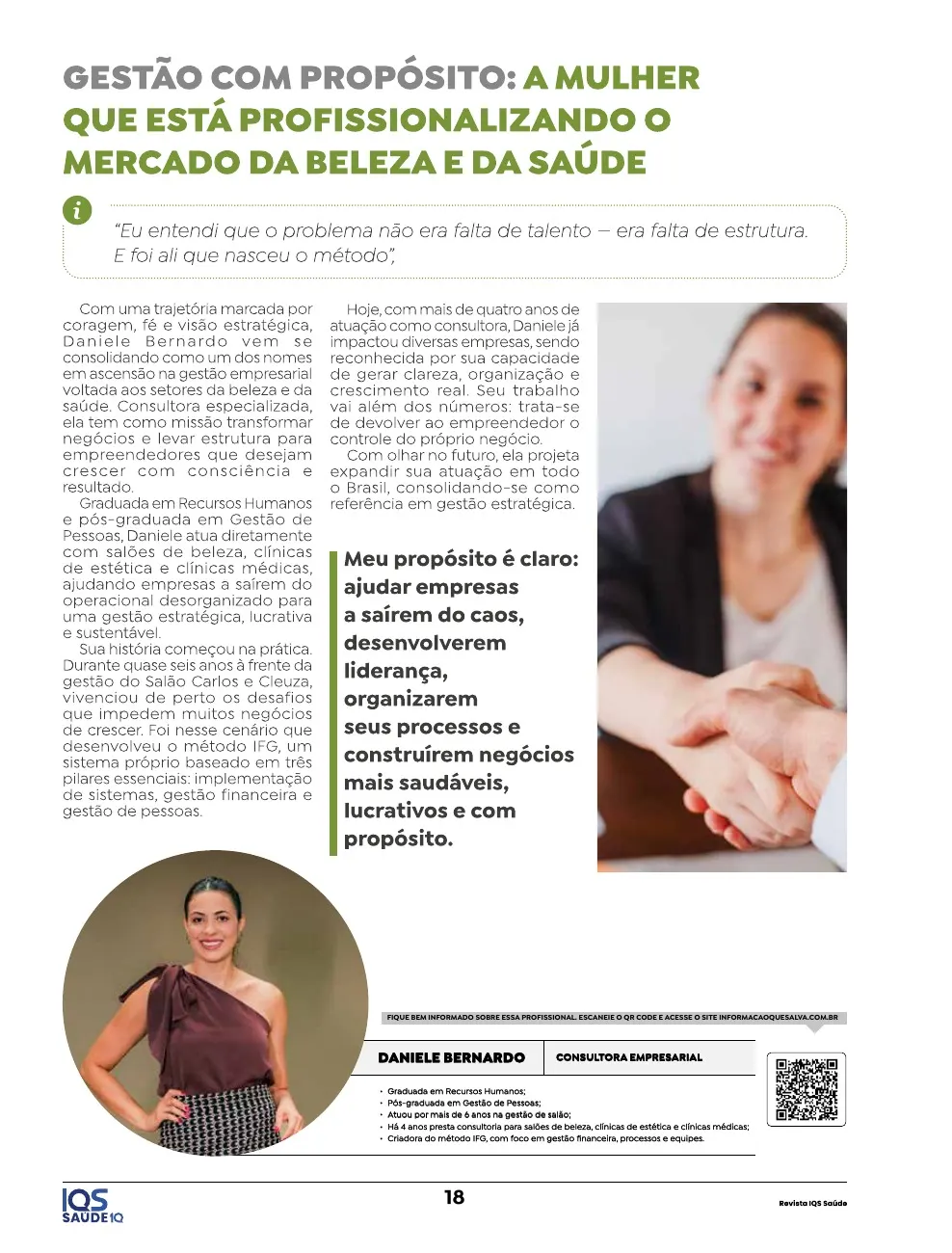 Revista IQS Saúde — Edição 36 — página 18