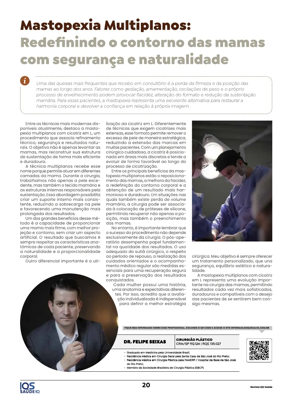 Revista IQS Saúde — Edição 36 — página 20