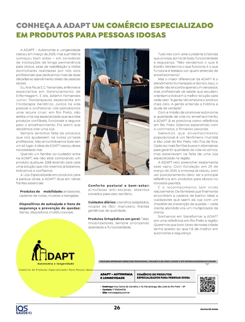 Revista IQS Saúde — Edição 36 — página 26