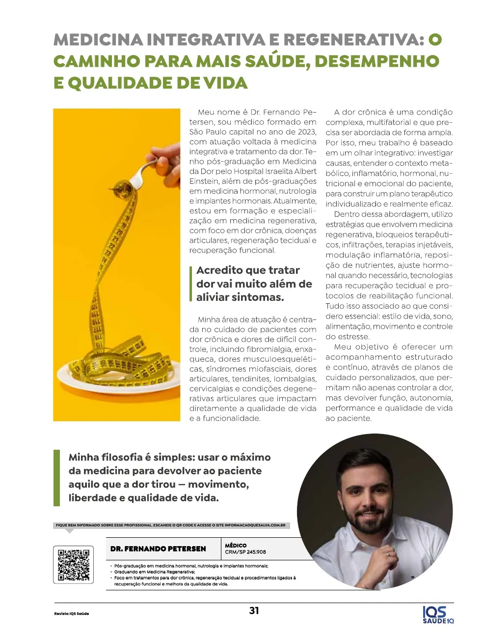 Revista IQS Saúde — Edição 36 — página 31
