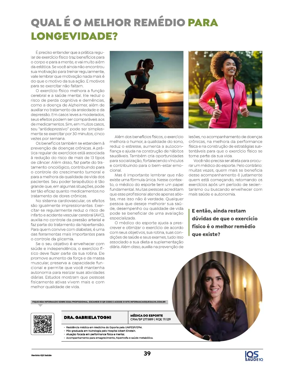 Revista IQS Saúde — Edição 36 — página 39