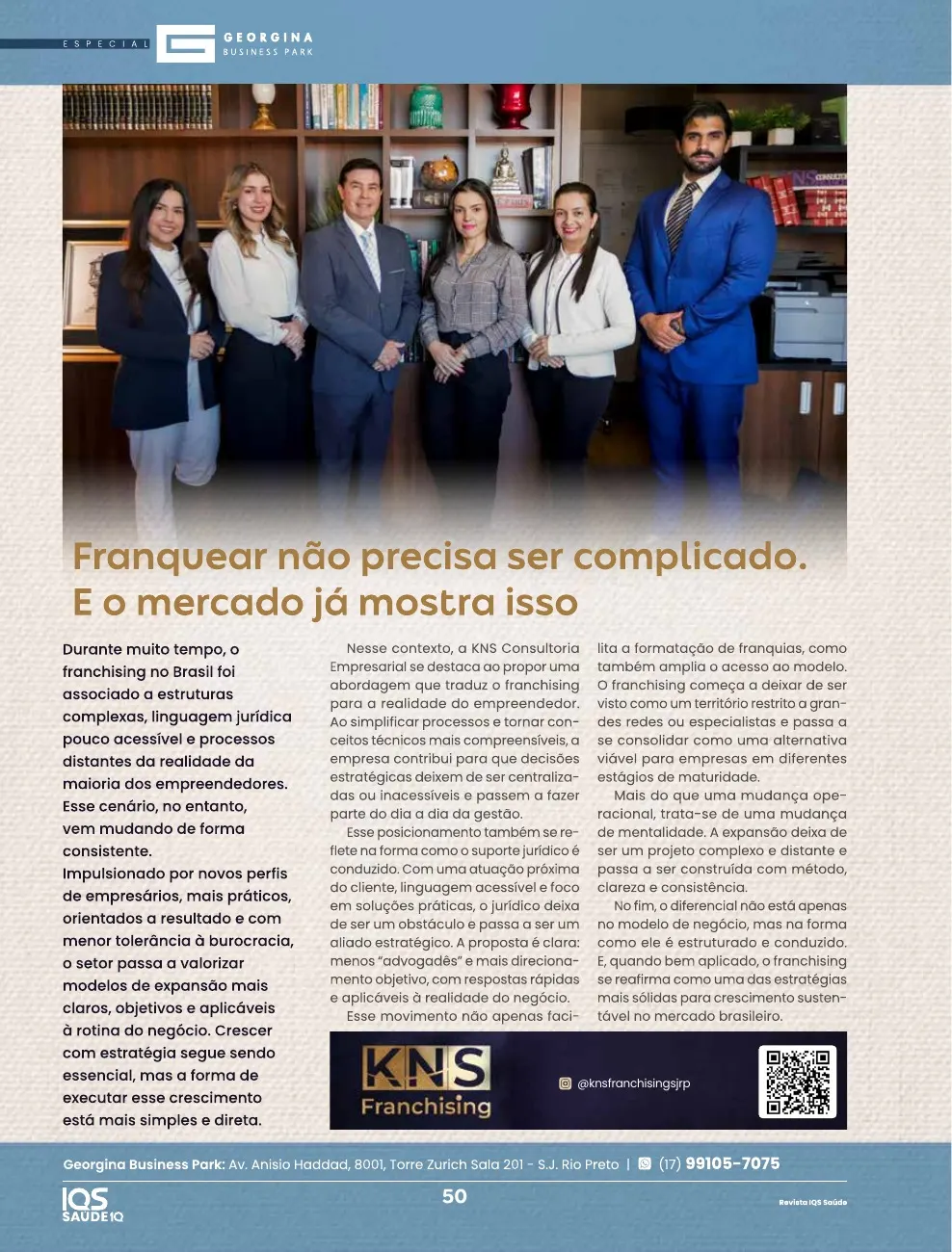 Revista IQS Saúde — Edição 36 — página 50