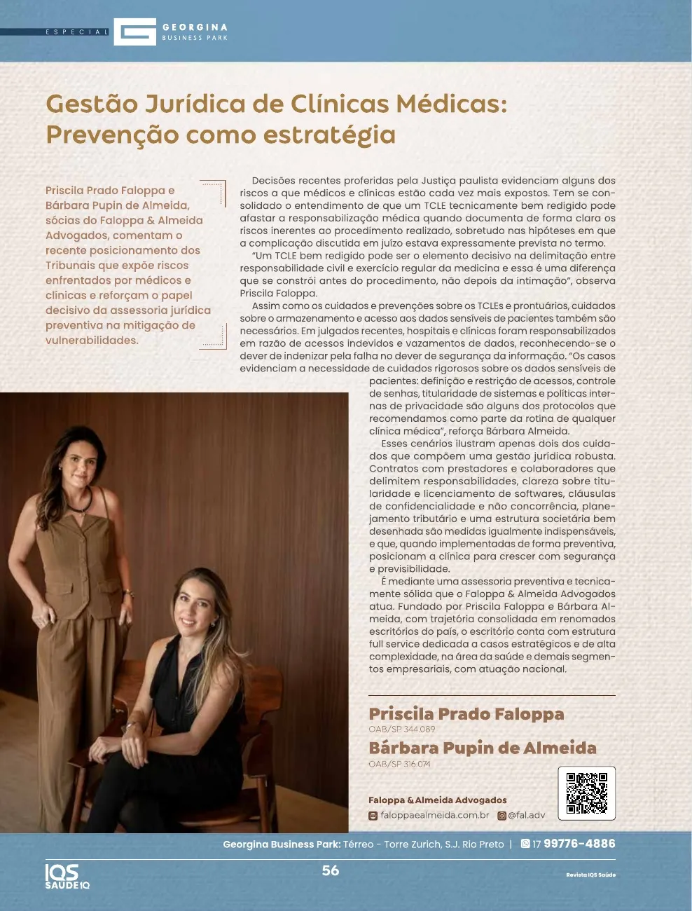Revista IQS Saúde — Edição 36 — página 56