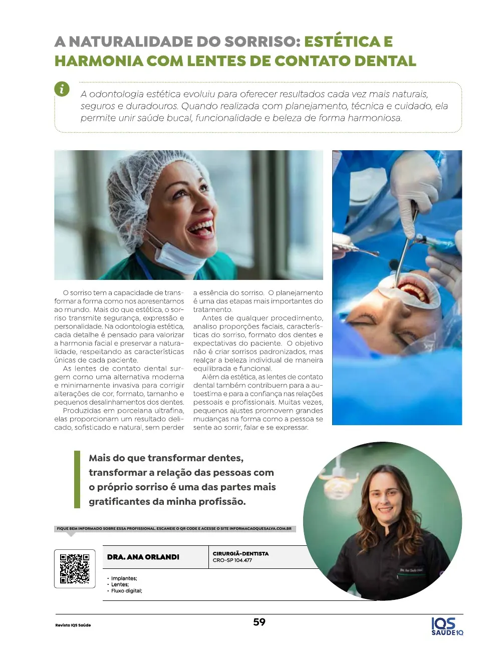 Revista IQS Saúde — Edição 36 — página 59