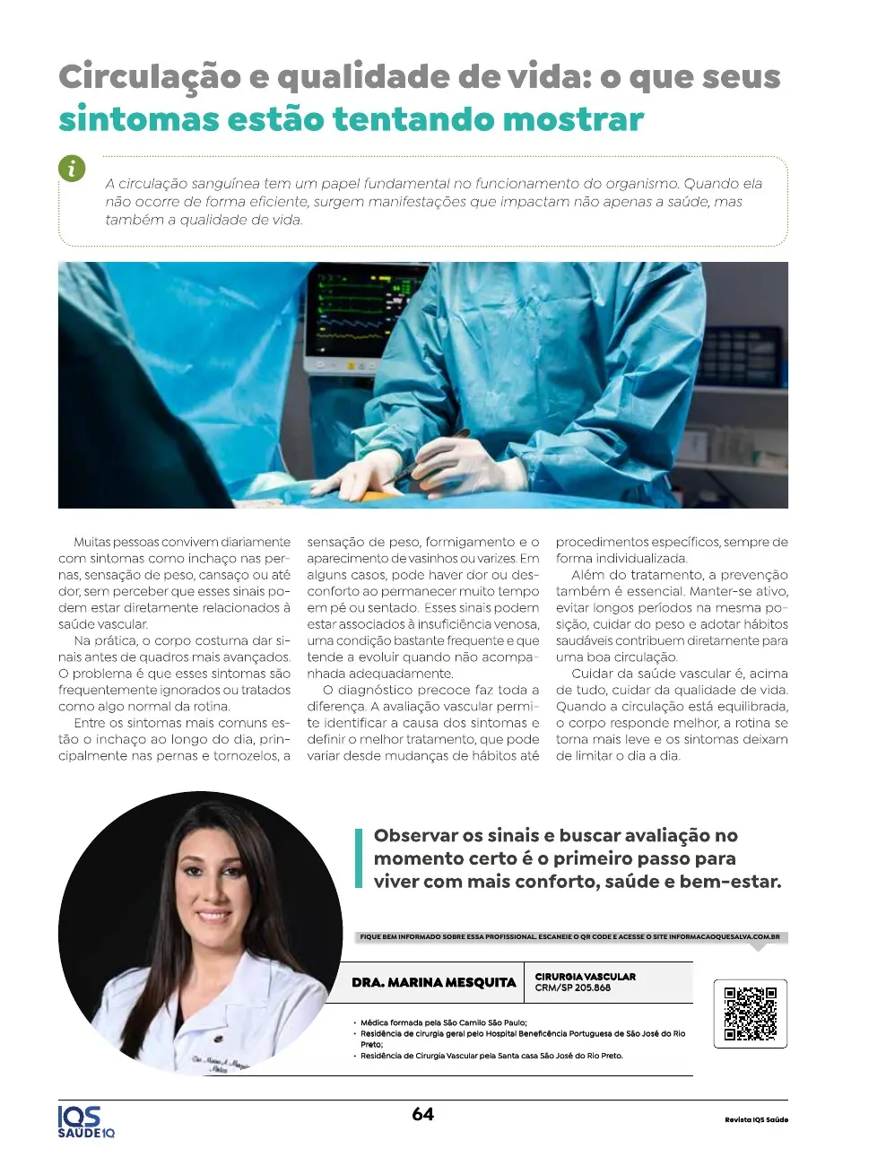 Revista IQS Saúde — Edição 36 — página 64