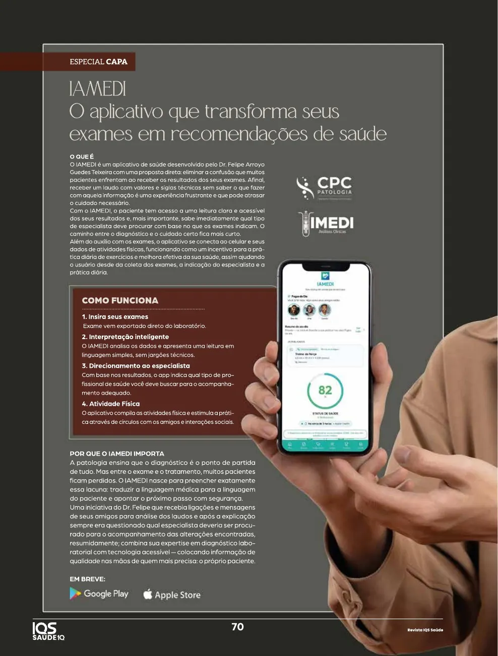 Revista IQS Saúde — Edição 36 — página 70