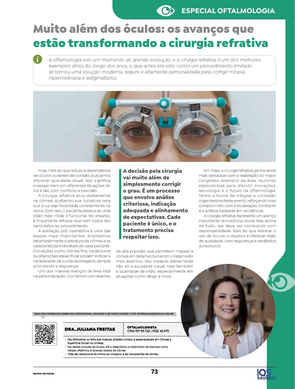 Revista IQS Saúde — Edição 36 — página 73