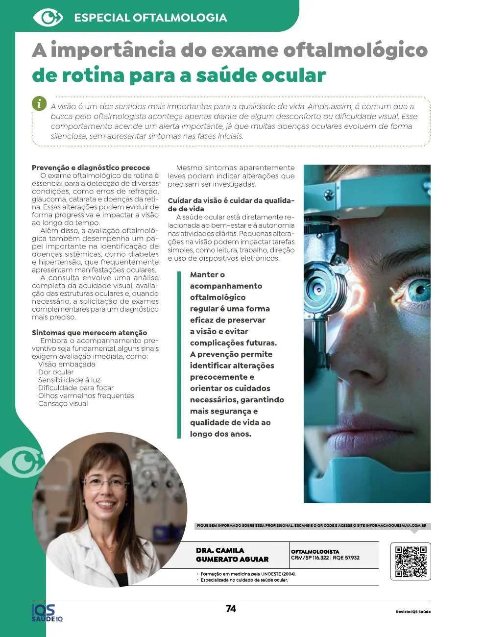 Revista IQS Saúde — Edição 36 — página 74